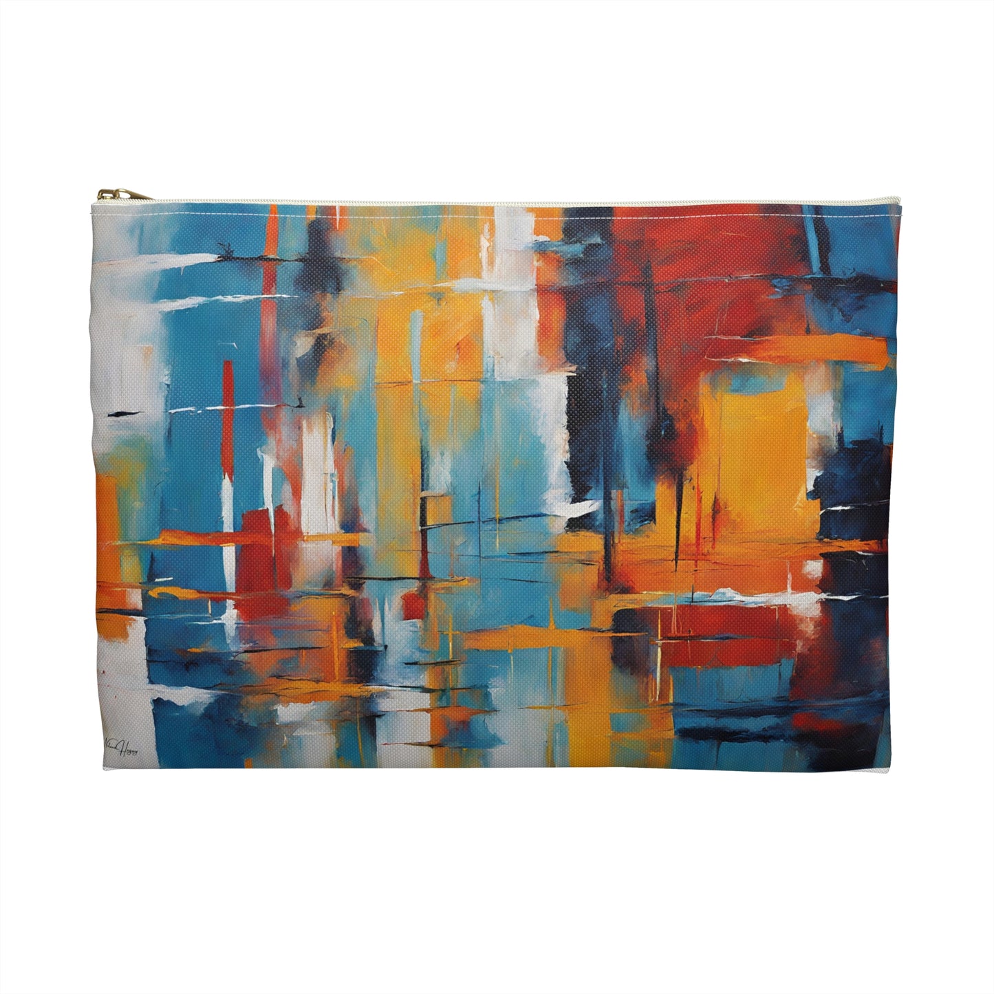 Acrylic Art Painting - Accessory Pouch - Judaism Jewish Israeli Israel - by Far Out Prints & Co.