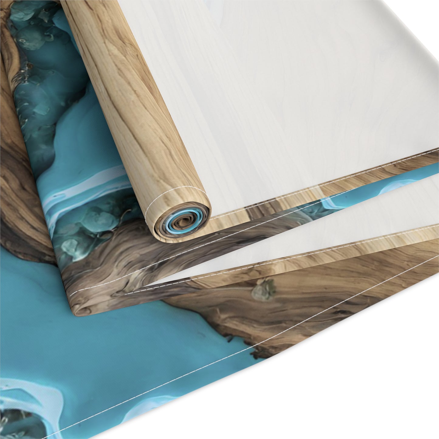 Wood Epoxy Resin Turqoise Design Table Runner Israel Israeli Judaism Judaica Jewish Gifts Presents Him Her | by Far Out Prints & Co.