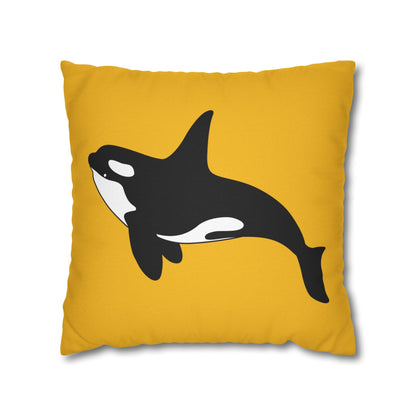Square Pillowcase Gift Present Him Her His Her Adult Kid Home Decor House Couch Sofa Orca Killer Whale Marine Ocean Conservation Lovers