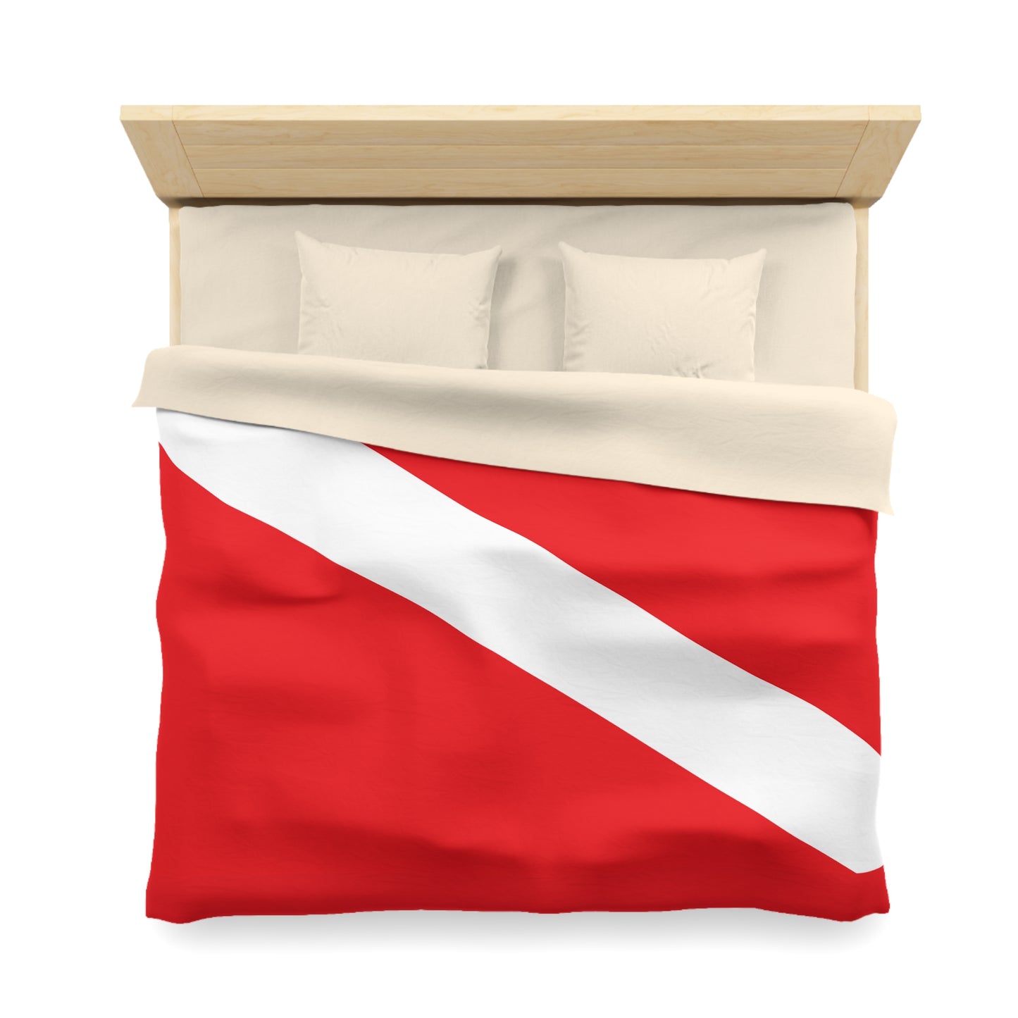 Diver Down Flag Microfiber Duvet Cover Scuba Diving Freediver Ocean Love Microfiber Duvet Cover Gift for Divers Him Her Present Ocean Lover
