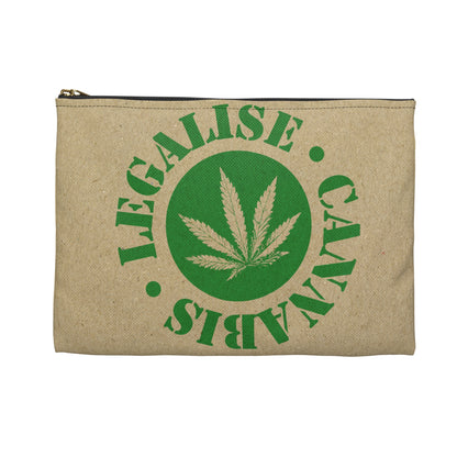 Legalise Cannabis - Accessory Pouch - Stoner Cannabis Weed Jewish Israeli Israel - by Far Out Prints & Co.