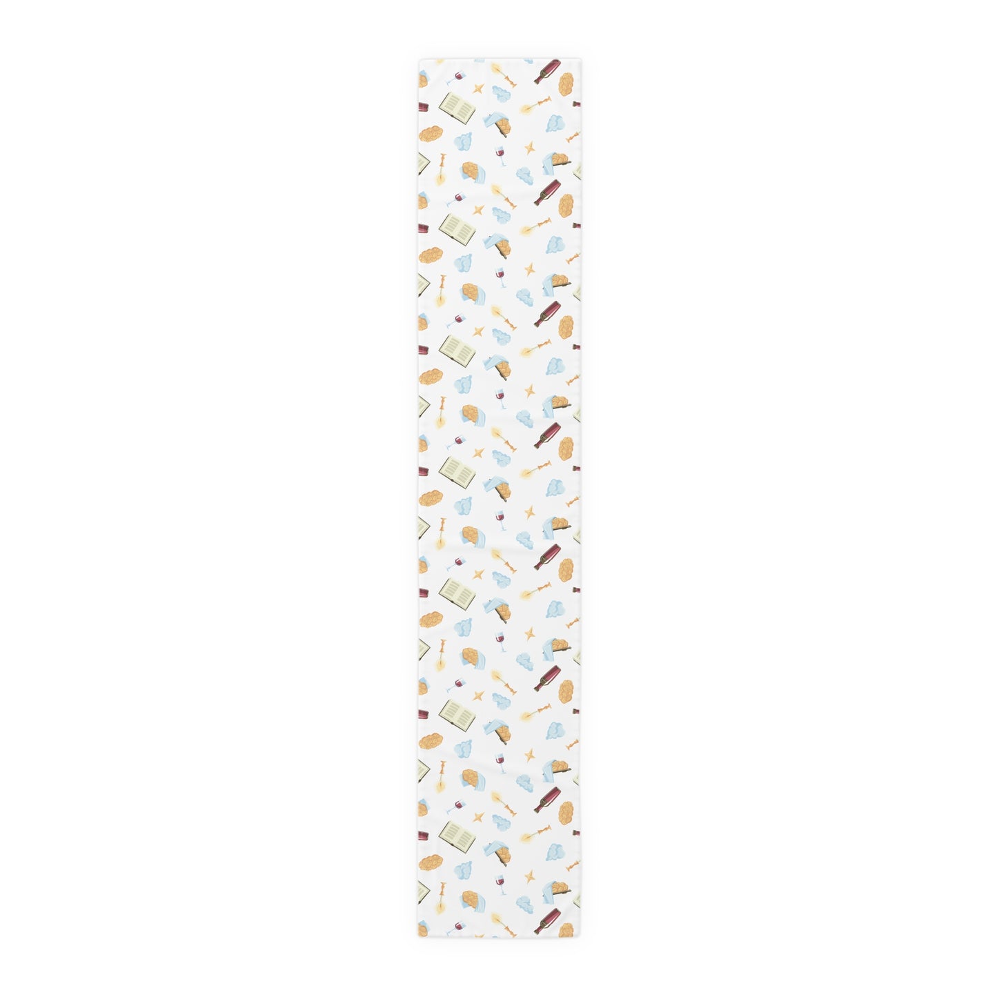 Shabbat Shabat Shabas Shabbas Shabos Shabbos | Jewish Holiday Themed | Table Runner | by Far Out Prints & Co.