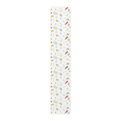 Shabbat Shabat Shabas Shabbas Shabos Shabbos | Jewish Holiday Themed | Table Runner | by Far Out Prints & Co.