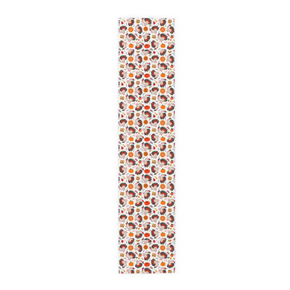 Turkey Love Pattern | Thanksgiving Festive Holiday Themed | Table Runner | by Far Out Prints & Co.