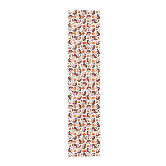 Turkey Love Pattern | Thanksgiving Festive Holiday Themed | Table Runner | by Far Out Prints & Co.