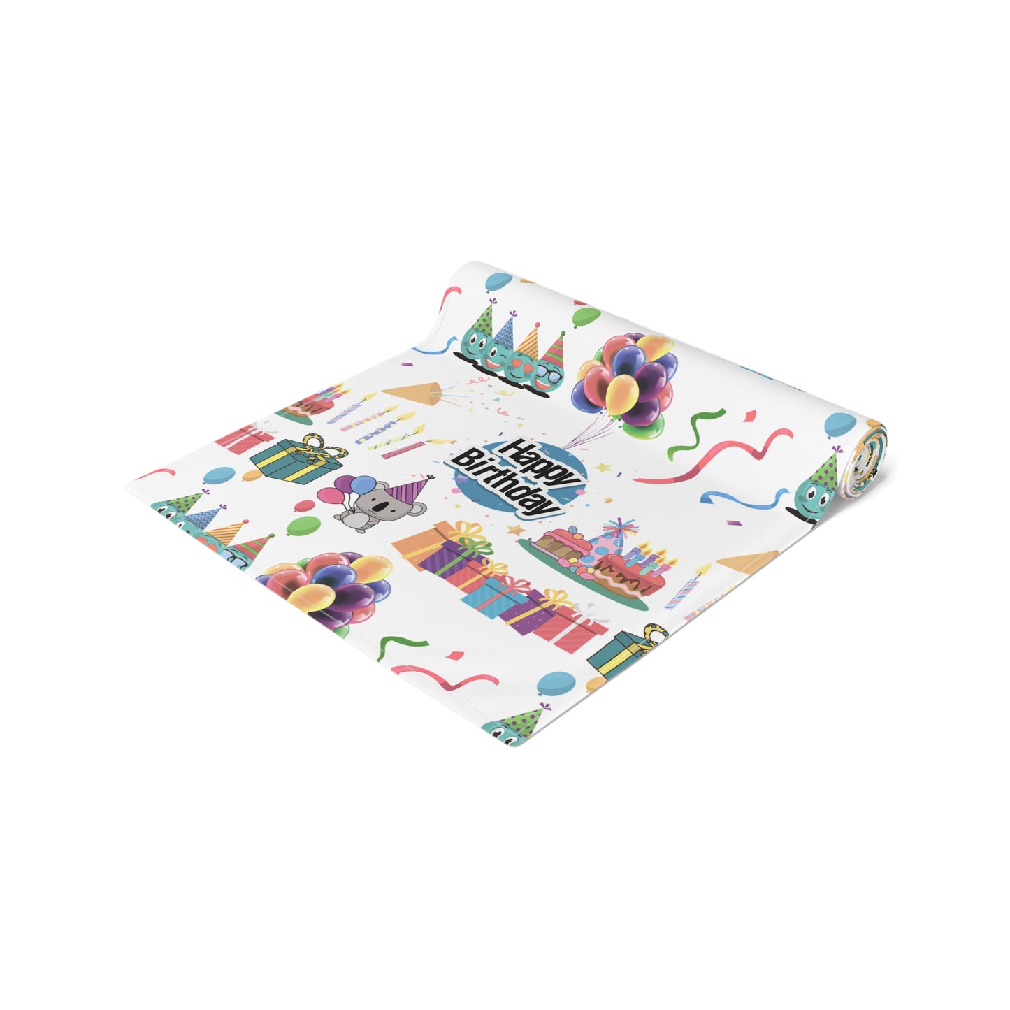 Happy Birthday Cake and Fun Pattern | Table Runner | Far Out Prints & Co.