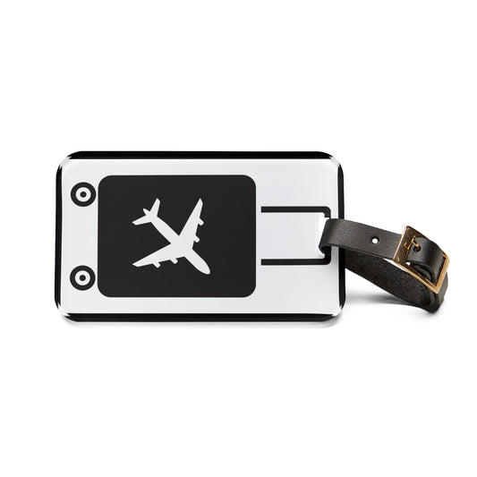 Aero Flyer | Premium Acrylic and Leather Luggage Tag | by Far Out Prints & Co