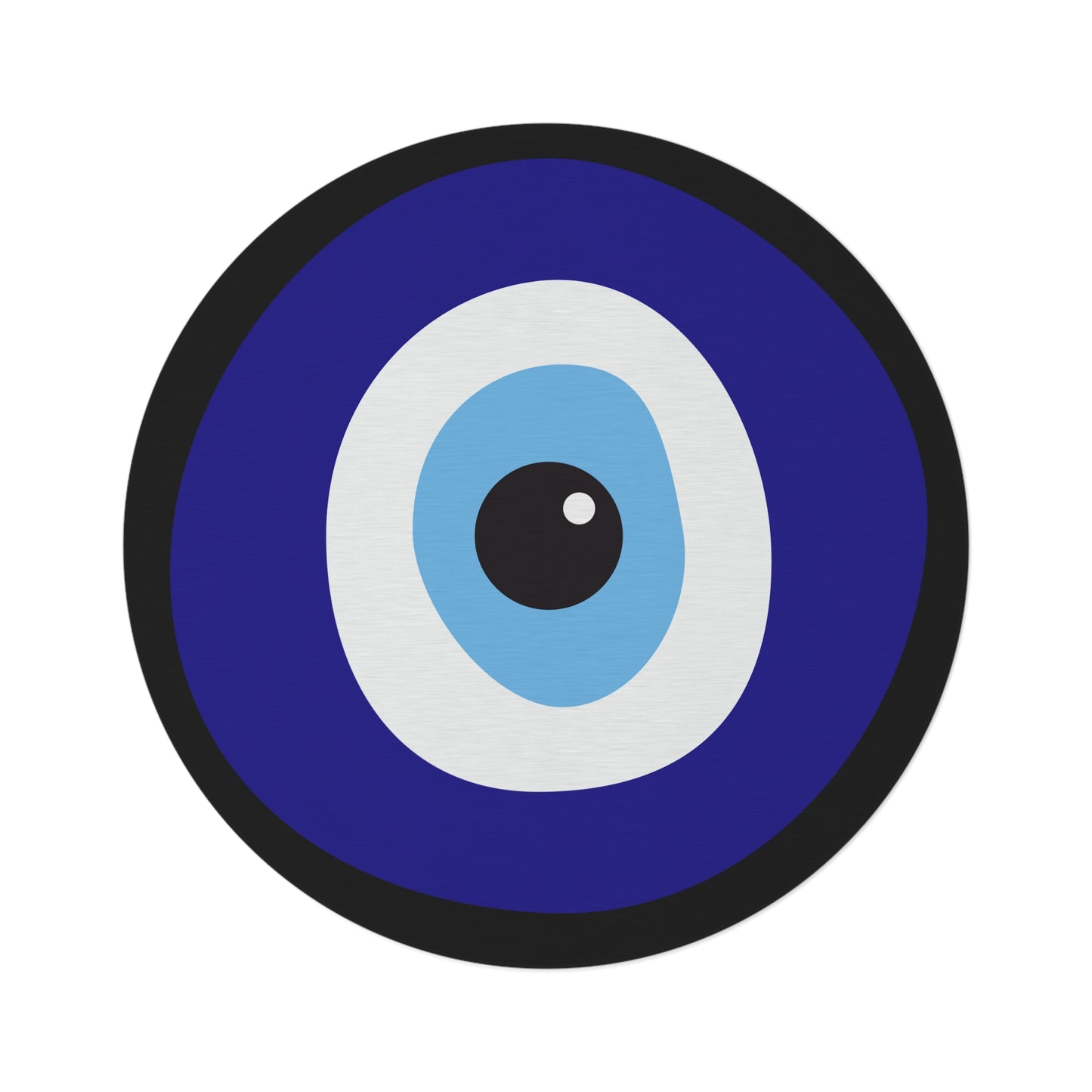 Ain Ha'ra Evil Eye Protection - Round Rug - Israeli Art Jewish Judaica Native - by Far Out Prints & Co.
