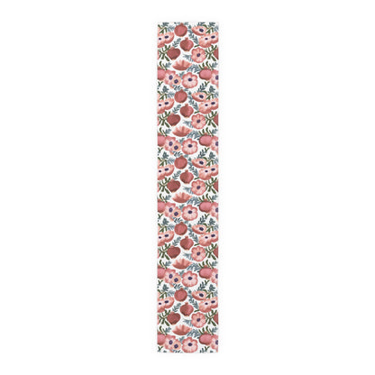 Rosh Hashanah Rosh HaShanah Rosh HaShana Rosh Ha-Shanah Pomegranate Anemone Flower Jewish Table Runner Israel Israeli Hebrew Table Runner