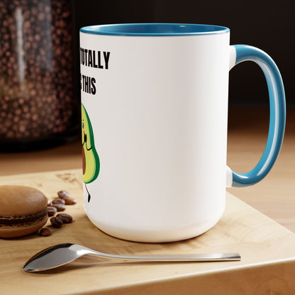 You've Totally Guac This | Two-Tone Coffee Mugs, 15oz | Funny Cafe Lover Fun Mug Cup Avocado Gifts Birthday | Far Out Prints & Co.