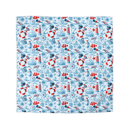 Duvet Cover Blanket for Him Her Gift Ocean Lover Present Orca Killer Whale Dolphin Pattern Navy Nautical Marine Life Sea Kids Adults Comfy
