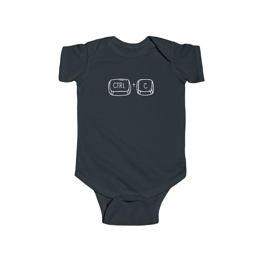Control C Copy Paste Infant Fine Jersey Bodysuit Funny Mommy Gifts Newborn Baby Shower Presents Birthday