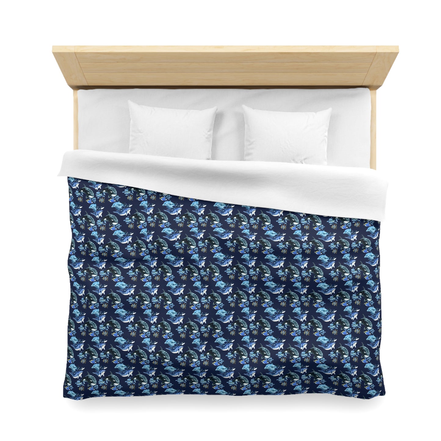 Duvet Cover Blanket for Him or Her Gift Ocean Lover Present Orca Killer Whale Dolphin Pattern Free Willy Gladys Sea Creatures Kids Adults