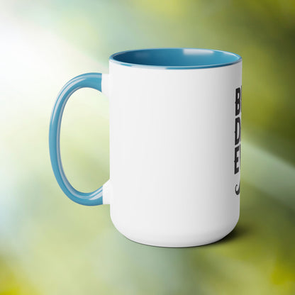 Best Dad Ever - 15oz Two-Tone Coffee Mugs - Funny Creative Mugs Fathers Day Gifts Birthday Husband Gift Him Her - Far Out Prints & Co.