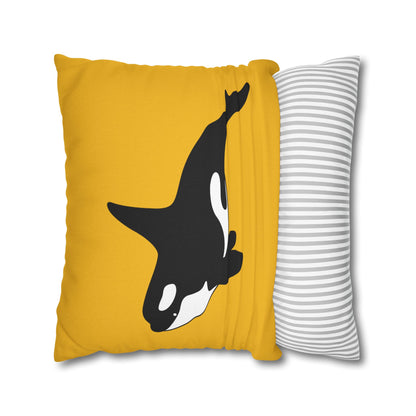 Square Pillowcase Gift Present Him Her His Her Adult Kid Home Decor House Couch Sofa Orca Killer Whale Marine Ocean Conservation Lovers