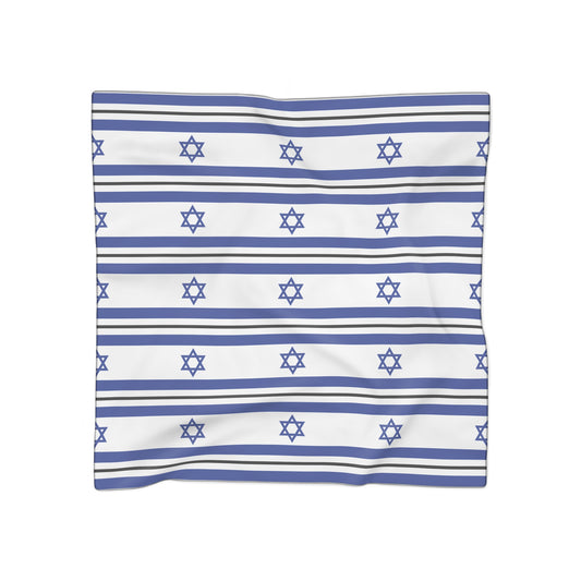 Israeli Flag | Jewish Judaism Judaica Israel Israeli Art | Poly Scarf | by Far Out Prints & Co