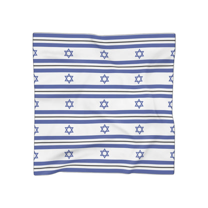 Israeli Flag | Jewish Judaism Judaica Israel Israeli Art | Poly Scarf | by Far Out Prints & Co