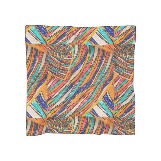 Marble Design Colourful Mixed Color Themed for Winter | Poly Scarf | by Far Out Prints & Co