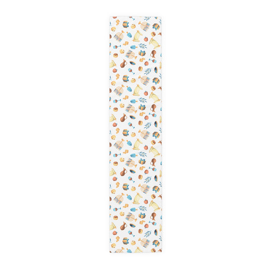 Hannukah Hanuka Hanukkah Chanukah Chanuka Chanukkah Channukah Chanukka 2 | Jewish Holiday Themed | Table Runner