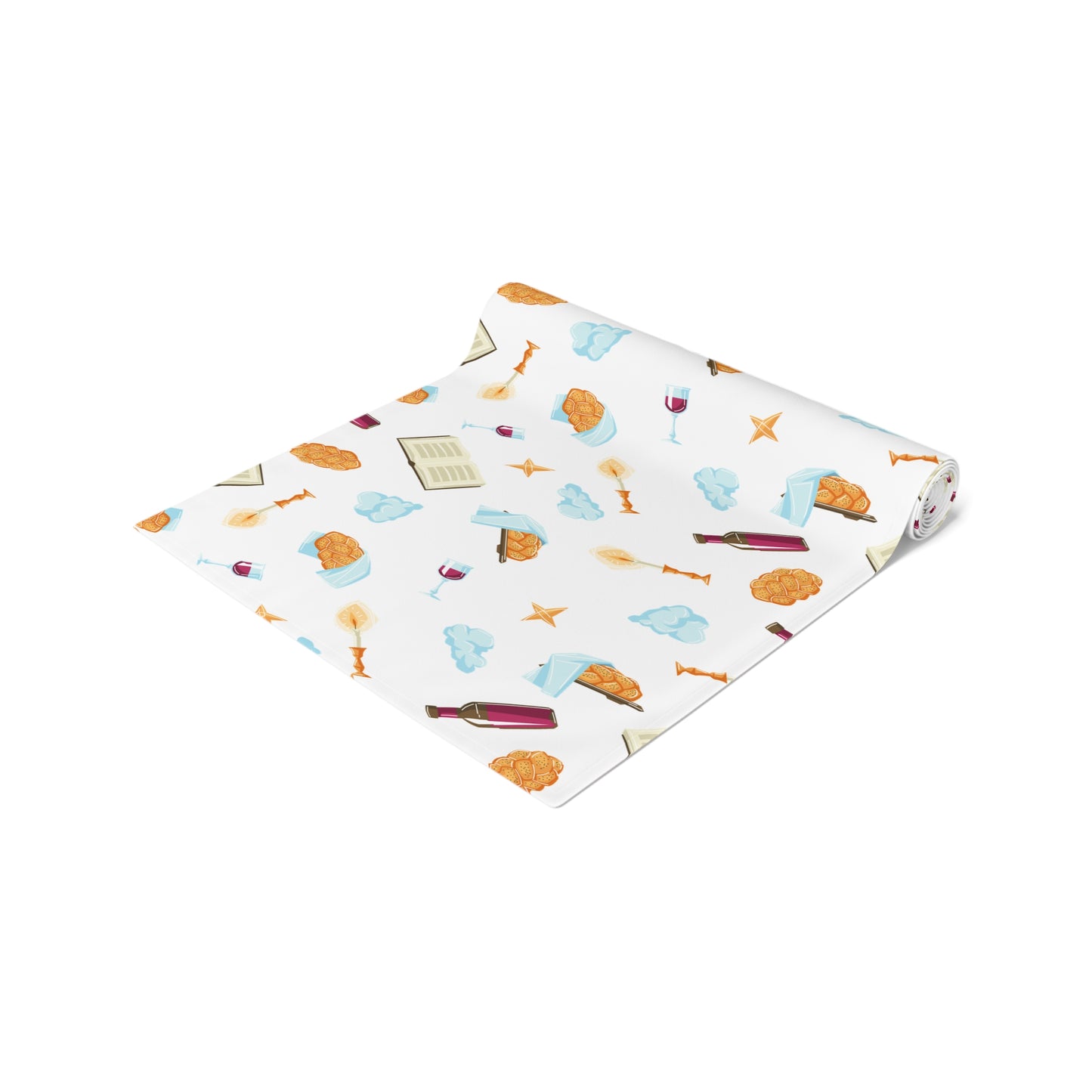 Shabbat Shabat Shabas Shabbas Shabos Shabbos | Jewish Holiday Themed | Table Runner | by Far Out Prints & Co.