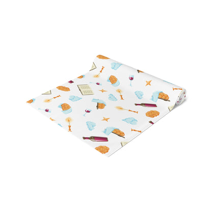 Shabbat Shabat Shabas Shabbas Shabos Shabbos | Jewish Holiday Themed | Table Runner | by Far Out Prints & Co.