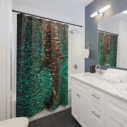 Shower Curtains - Sharks and Fish Design, Transformative Bathroom Decor, Perfect Gift for Ocean Lovers