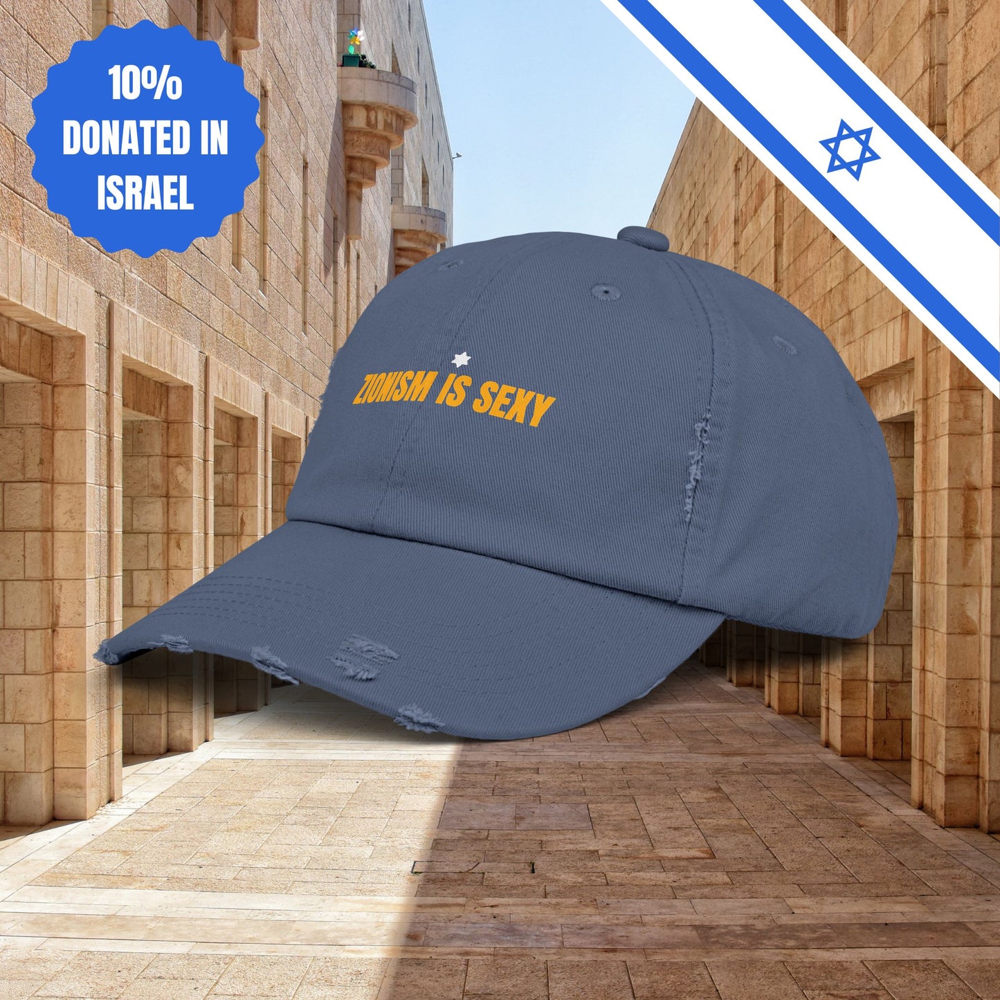 Zionism is Sexy Hat Distressed Cap Stand With Us United Zionism Zionist Judaism Gift Jewish Israel Present Israeli Uniform for Him Her Hat