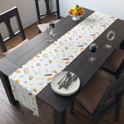 Shabbat Shabat Shabas Shabbas Shabos Shabbos | Jewish Holiday Themed | Table Runner | by Far Out Prints & Co.