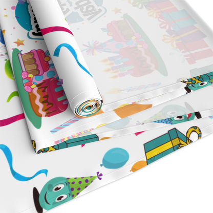 Happy Birthday Cake and Fun Pattern | Table Runner | Far Out Prints & Co.