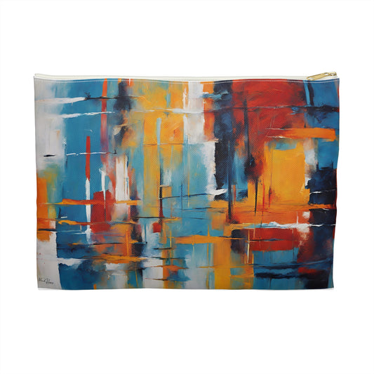 Acrylic Art Painting - Accessory Pouch - Judaism Jewish Israeli Israel - by Far Out Prints & Co.