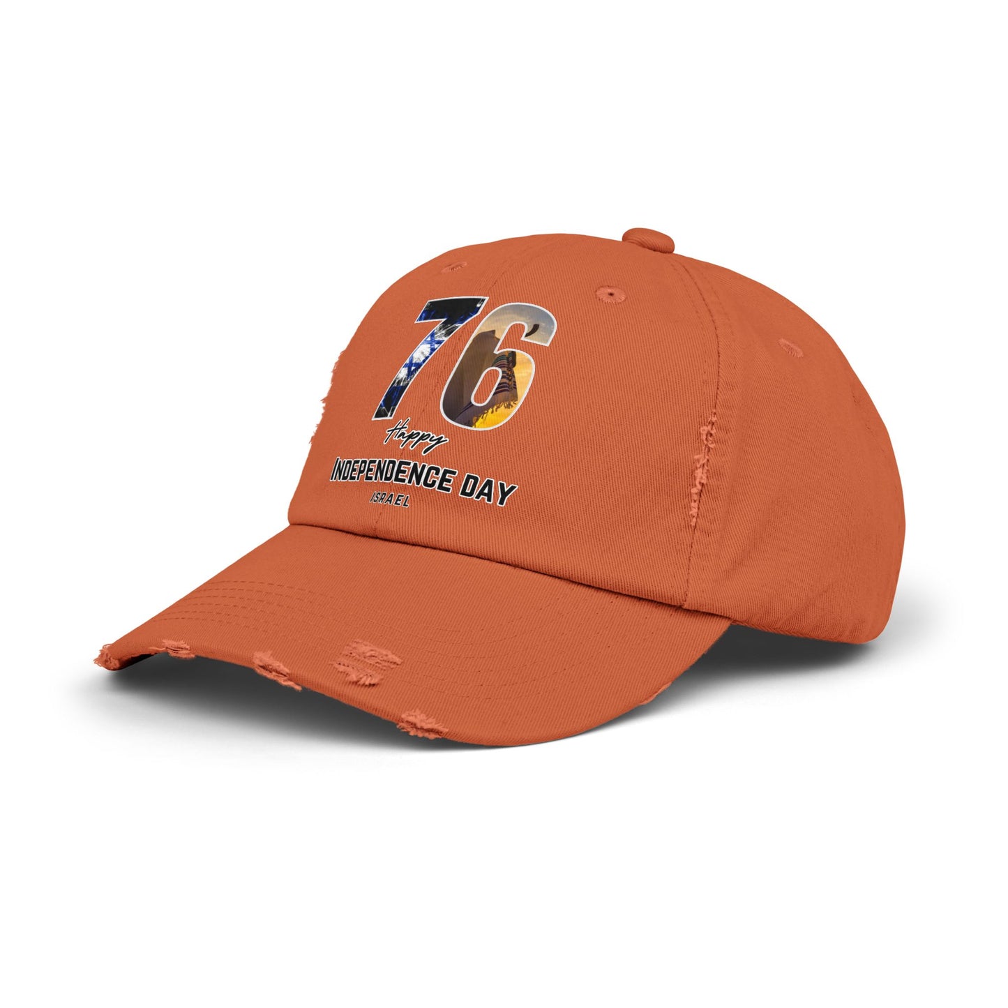 76 Independence Day Israel Hat for Him or Her Unisex Distressed Cap Gift Israel Jewish Present Judaism Israeli Zionist Zionism Cap