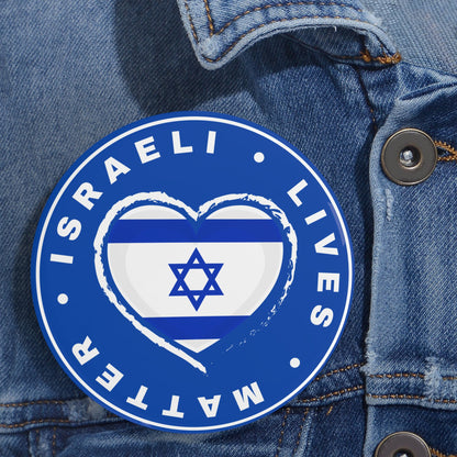 Israeli Lives Matter -  Bring Them Home Now Israeli Israel Hostage Rescue Round Pins by Far Out Prints & Co.