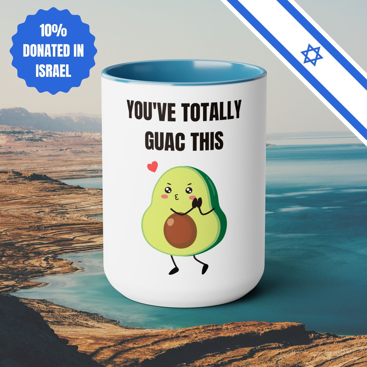 You've Totally Guac This | Two-Tone Coffee Mugs, 15oz | Funny Cafe Lover Fun Mug Cup Avocado Gifts Birthday | Far Out Prints & Co.