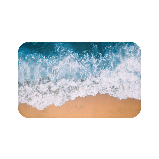 Beach Themed Bath Mat - Custom Designed Photo Print - by Far Out Prints & Co.