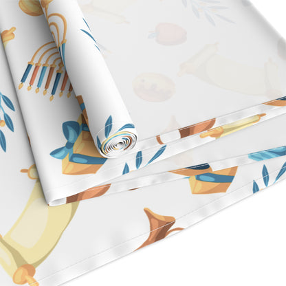 Hannukah Hanuka Hanukkah Chanukah Chanuka Chanukkah Channukah Chanukka 2 | Jewish Holiday Themed | Table Runner