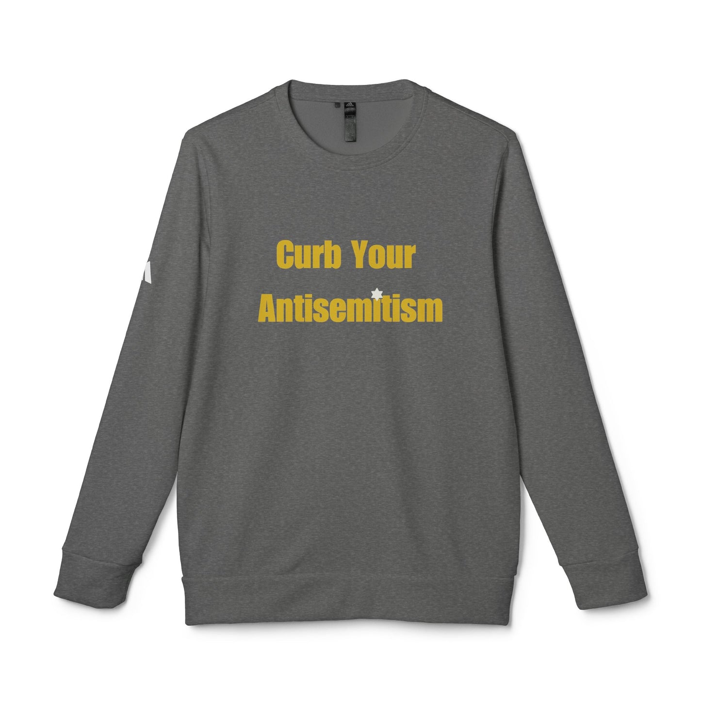 Curb Your Antisemitism Sweatshirt Personalised Customised Israeli Unisex Fleece Crewneck Sweatshirt Jewish Gift Israel Present Stand With Us
