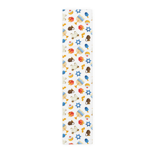 Hannukah Hanuka Hanukkah Chanukah Chanuka Chanukkah Channukah Chanukka 3 | Jewish Holiday Themed | Table Runner