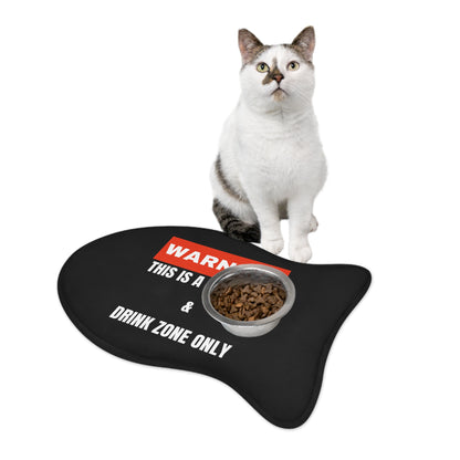 Warning This Is A Pet Food &  Drink Zone Only Pet Feeding Mats Cats Dogs Pets Present Feeding Gift Lovers Gifts Him Her Presents Animals