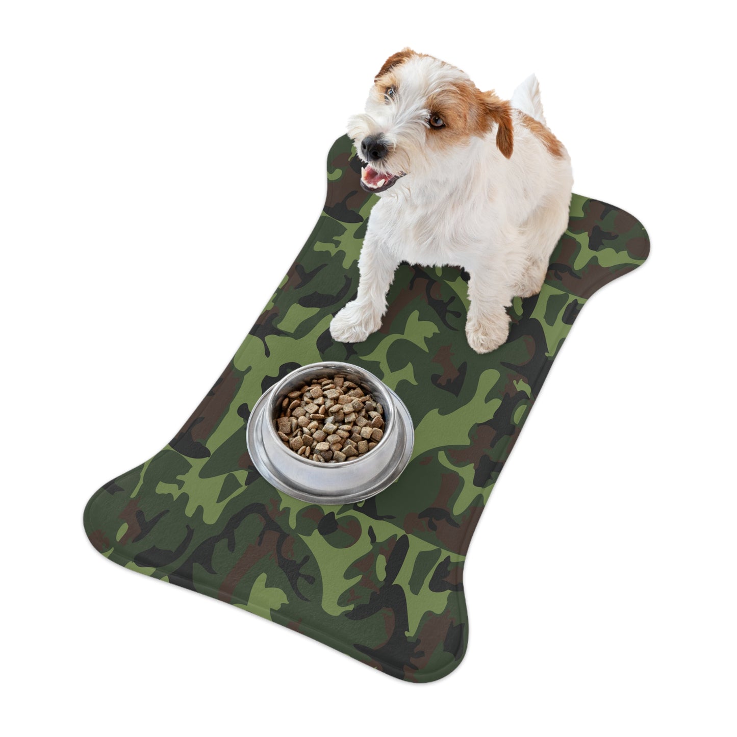 Army Military Uniform Cameo - Pet Feeding Mats - Jewish Israeli Judaica Israel Hebrew Gifts Him Her Dog Cat Presents by Far Out Prints & Co.