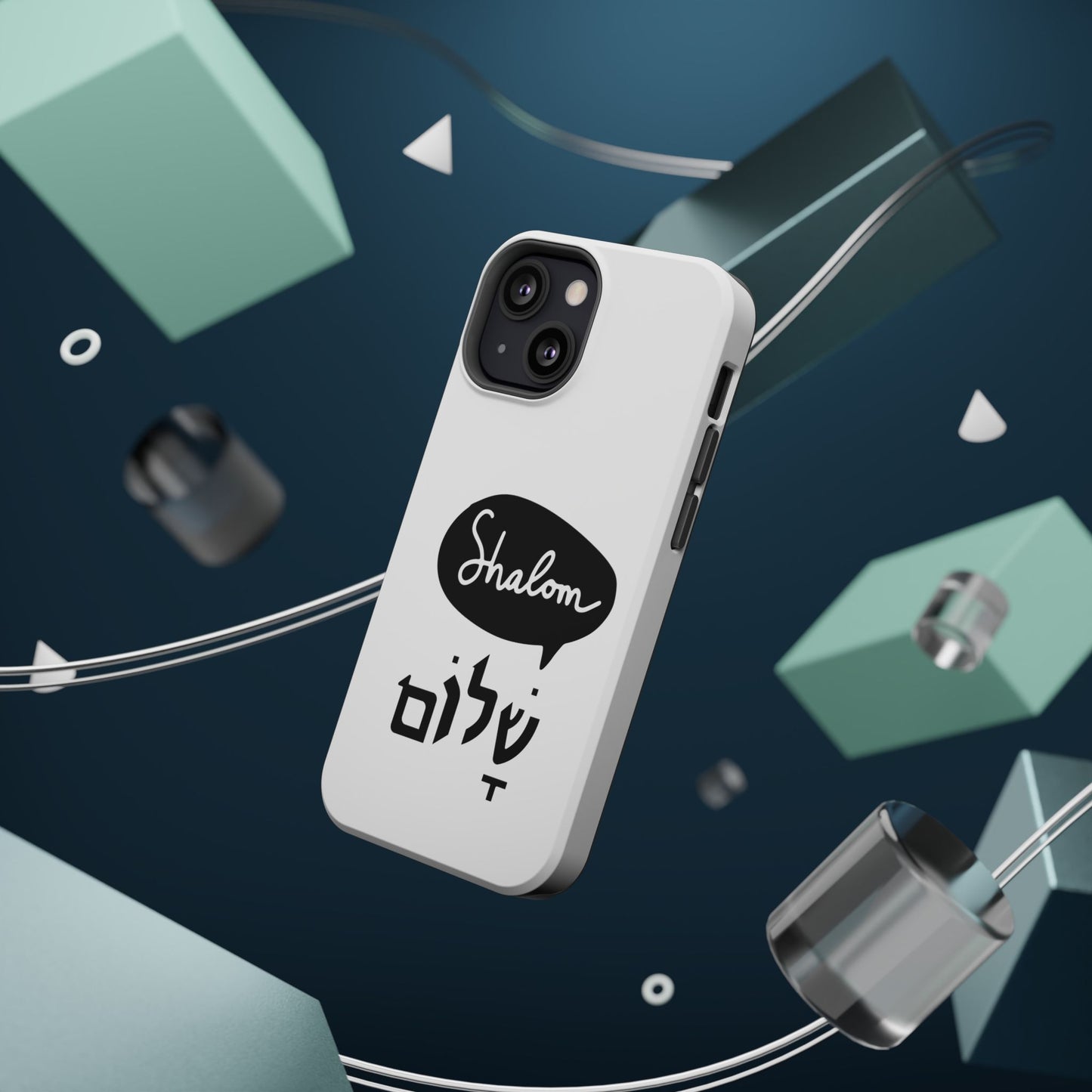 Shalom MagSafe Tough Phone Cases - Hebrew Israel Israeli Jewish Judaism Judaica - by Far Out Prints & Co.