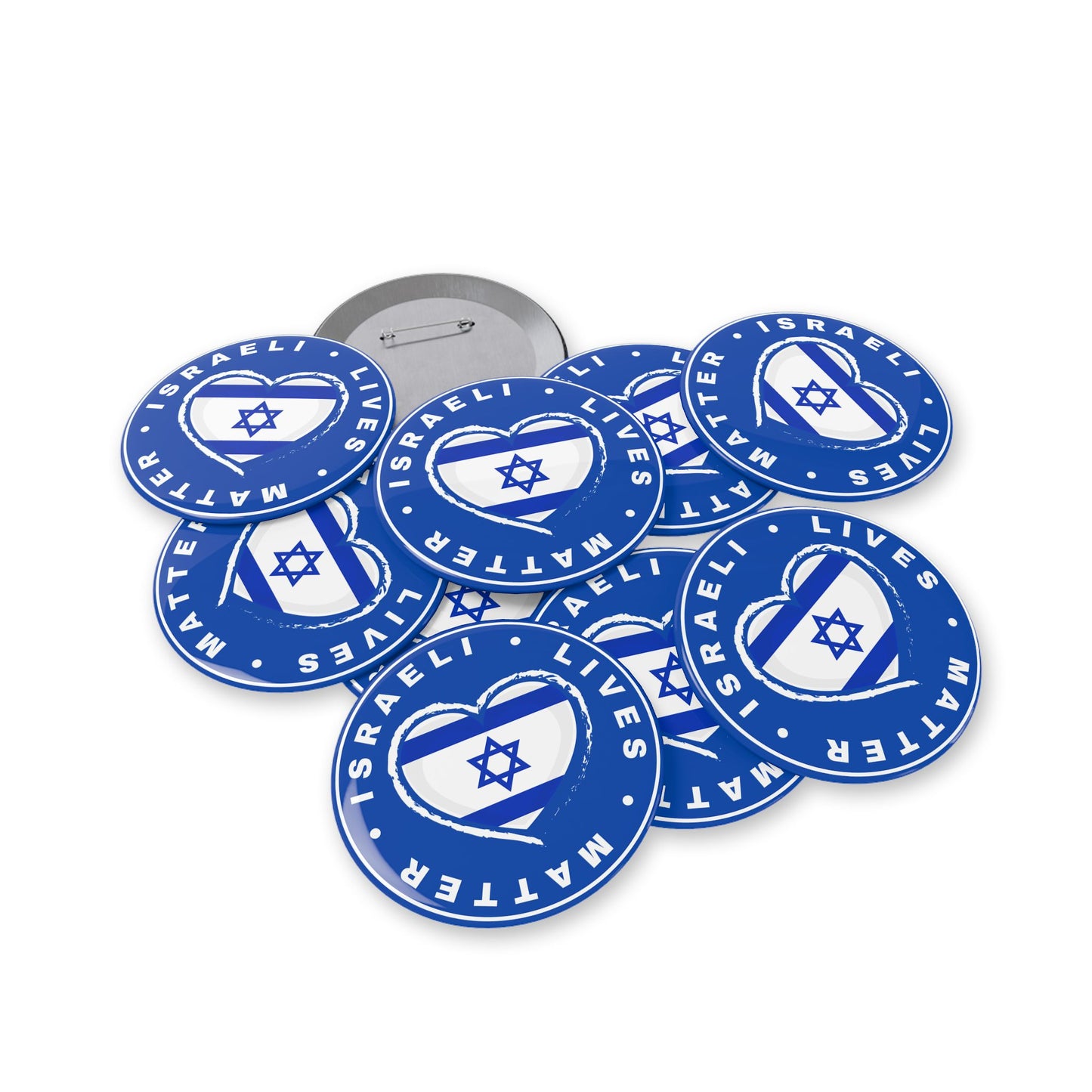 Israeli Lives Matter -  Bring Them Home Now Israeli Israel Hostage Rescue Round Pins by Far Out Prints & Co.