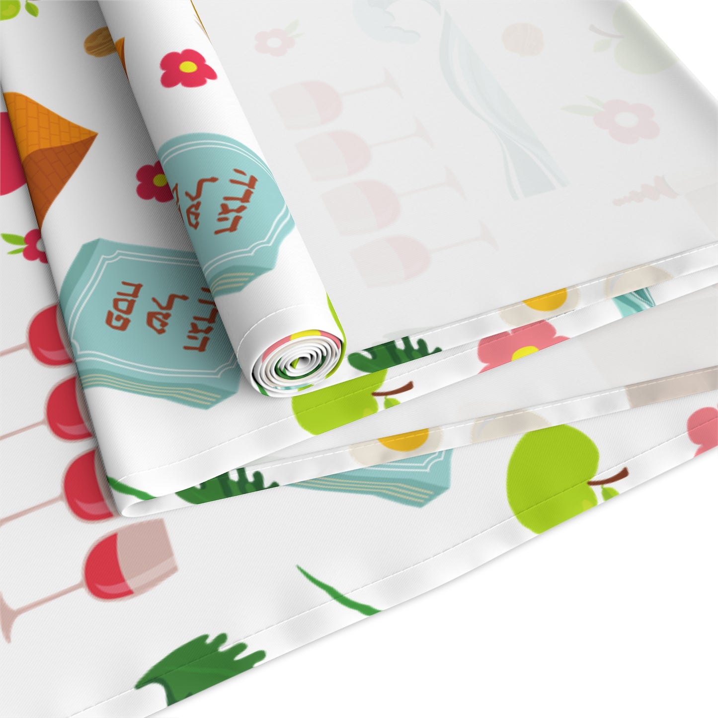 Happy Passover | Israel Israeli Judaism Judaica Jewish Holiday Themed | Table Runner | by Far Out Prints & Co.