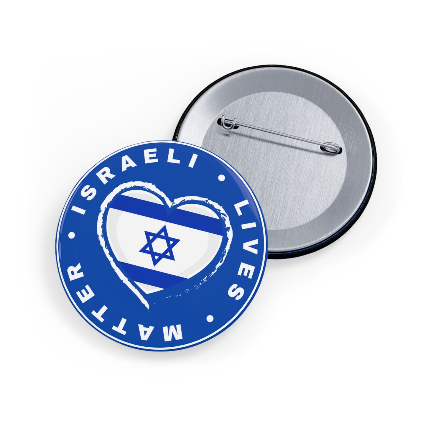 Israeli Lives Matter -  Bring Them Home Now Israeli Israel Hostage Rescue Round Pins by Far Out Prints & Co.