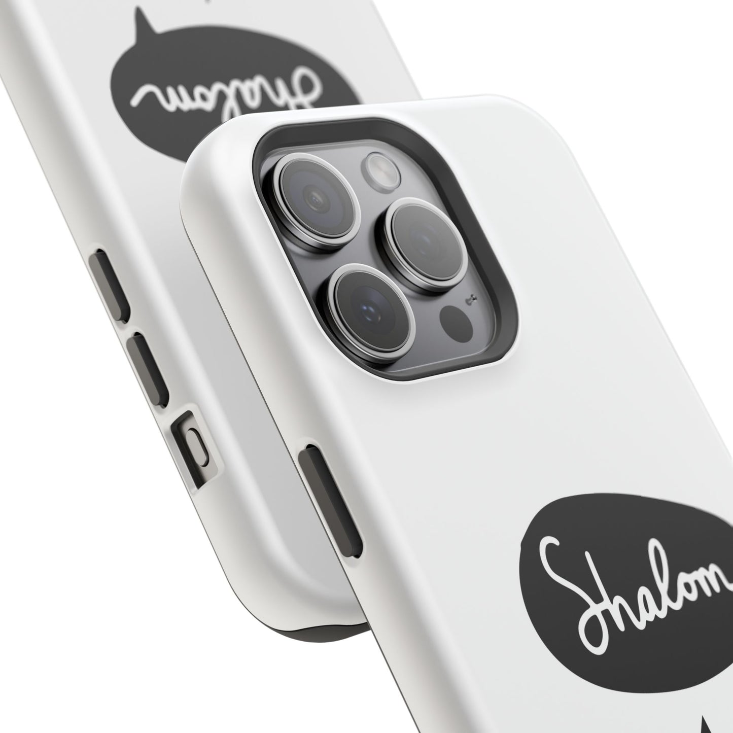 Shalom MagSafe Tough Phone Cases - Hebrew Israel Israeli Jewish Judaism Judaica - by Far Out Prints & Co.