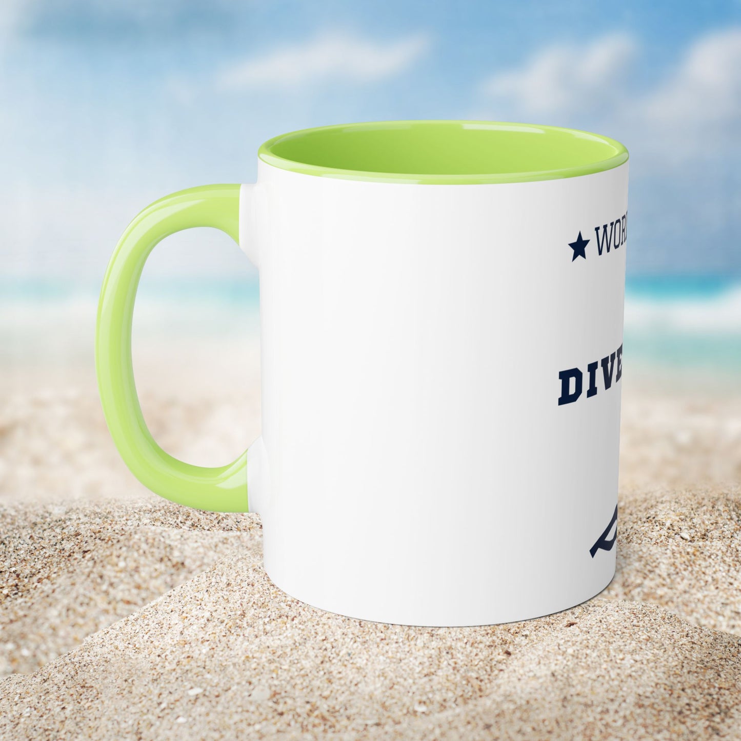 Worlds Best Dive Buddy | Scuba Life | Scuba Diving Lovers | Accent Mugs, 11oz | by Far Out Prints & Co
