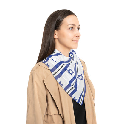 Israeli Flag | Jewish Judaism Judaica Israel Israeli Art | Poly Scarf | by Far Out Prints & Co