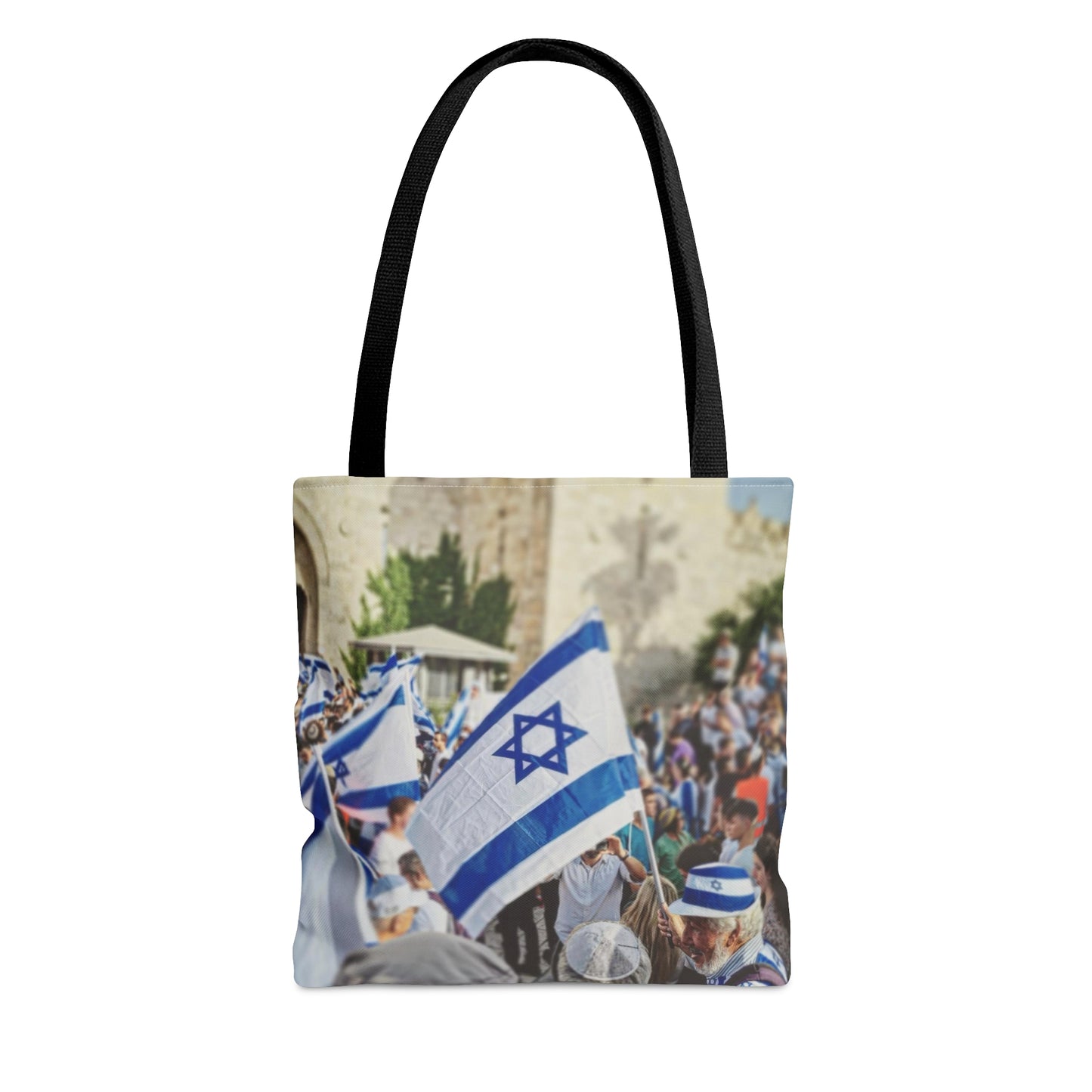 Jerusalem Day Parade Tote Bag (AOP) by Far Out Prints & Co.