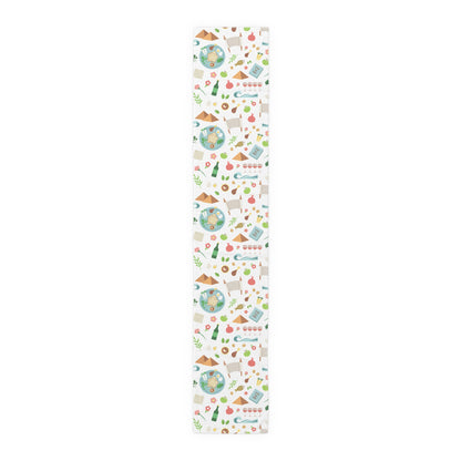 Happy Passover | Israel Israeli Judaism Judaica Jewish Holiday Themed | Table Runner | by Far Out Prints & Co.
