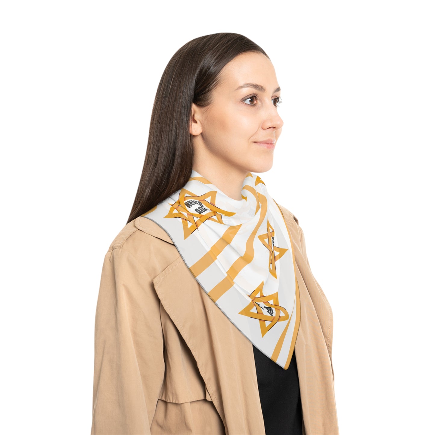 Never Again Scarf Jewish Judaism Judaica Israel Israeli Art | by Far Out Prints & Co