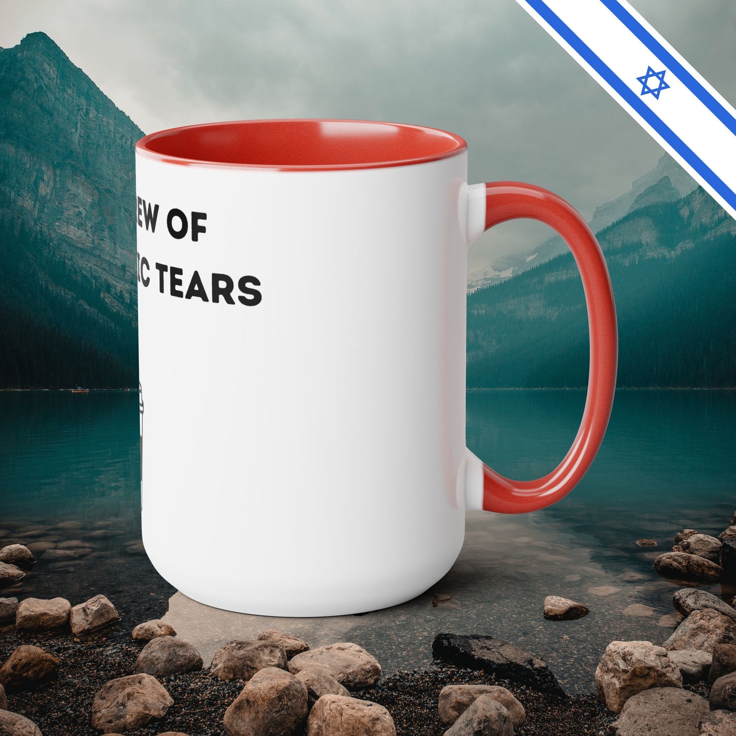 Fresh Brew of anti-Semitic Tears - Two-Tone Coffee Mugs, 15oz - Cafe Lovers - Far Out Prints & Co.